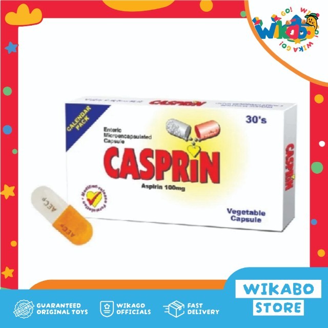 Casprin Aspirin 100mg Original Malaysia Isi 60 Kapsul
