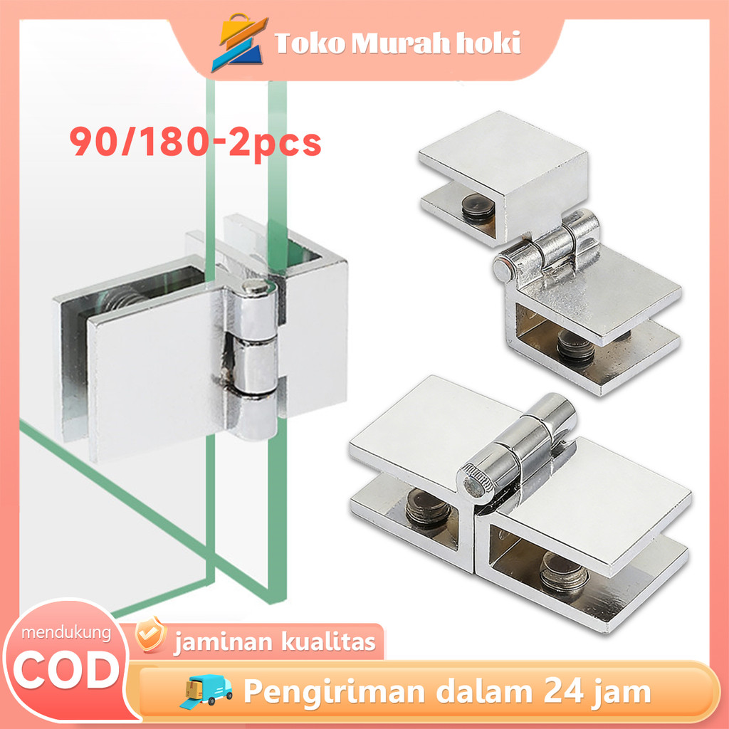 Engsel Pintu Kaca 2pcs Engsel Kaca Jepit 90 180 Derajat Engsel Tanam Pintu Kaca Untuk Kaca 5-8mm