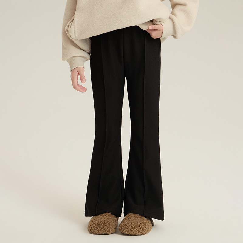 ( PAN655 ) Celana panjang pants winter musim dingin stretch anak perempuan - fleece bulu - polos - b