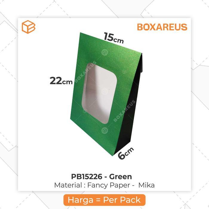 Paper Bag Cookies Box Snack Box Gift Box | PB15226 COLOR - Green
