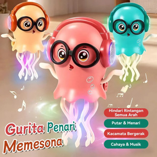 Menari Cumi Dancing Musik Lampu Sensor Anak Gerak Gurita