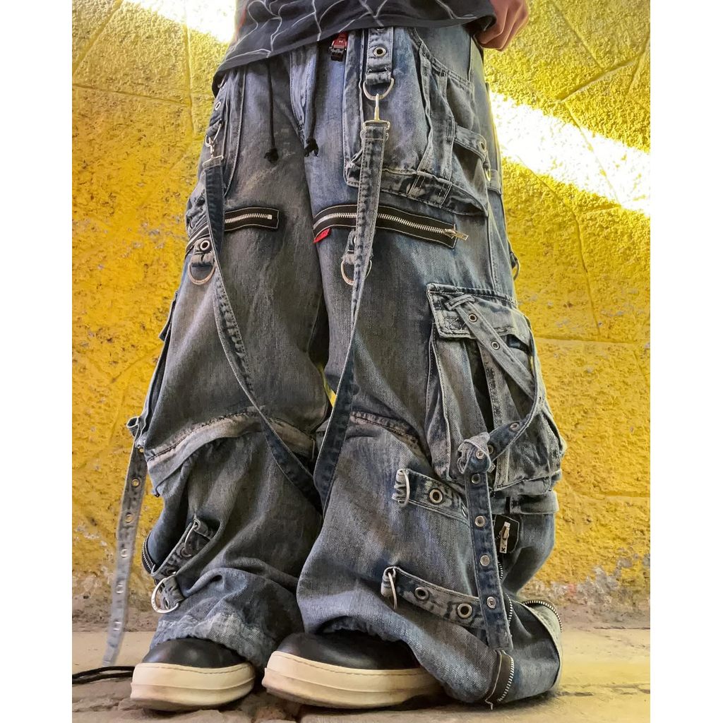 Streetwear Heavy Jeans Y2K Clothing Men Women Hip Hop Retro Pockets Baggy Cargo Pants Baggy Jeans Lo