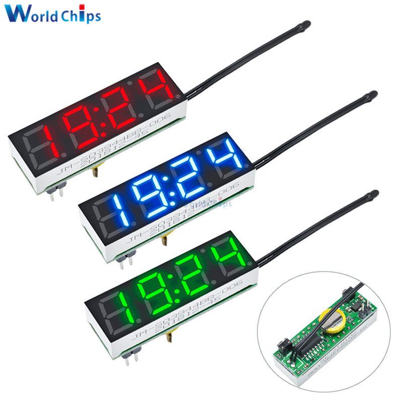 3 in 1 y gital Clock Temperature Voltage Kit DS3231SN 5-30V DC y electronic Red Blue Green LED Clock