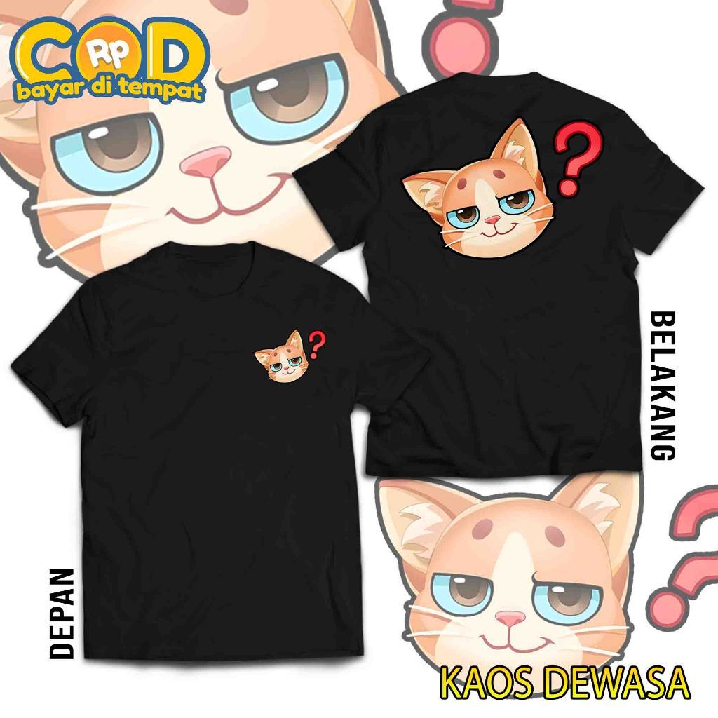 - Kaos Emote Mobile Legend - Kaos Atasan Katun Sablon - Kaos Emote ML Meow?? - Baju Kaos Dewasa Unis
