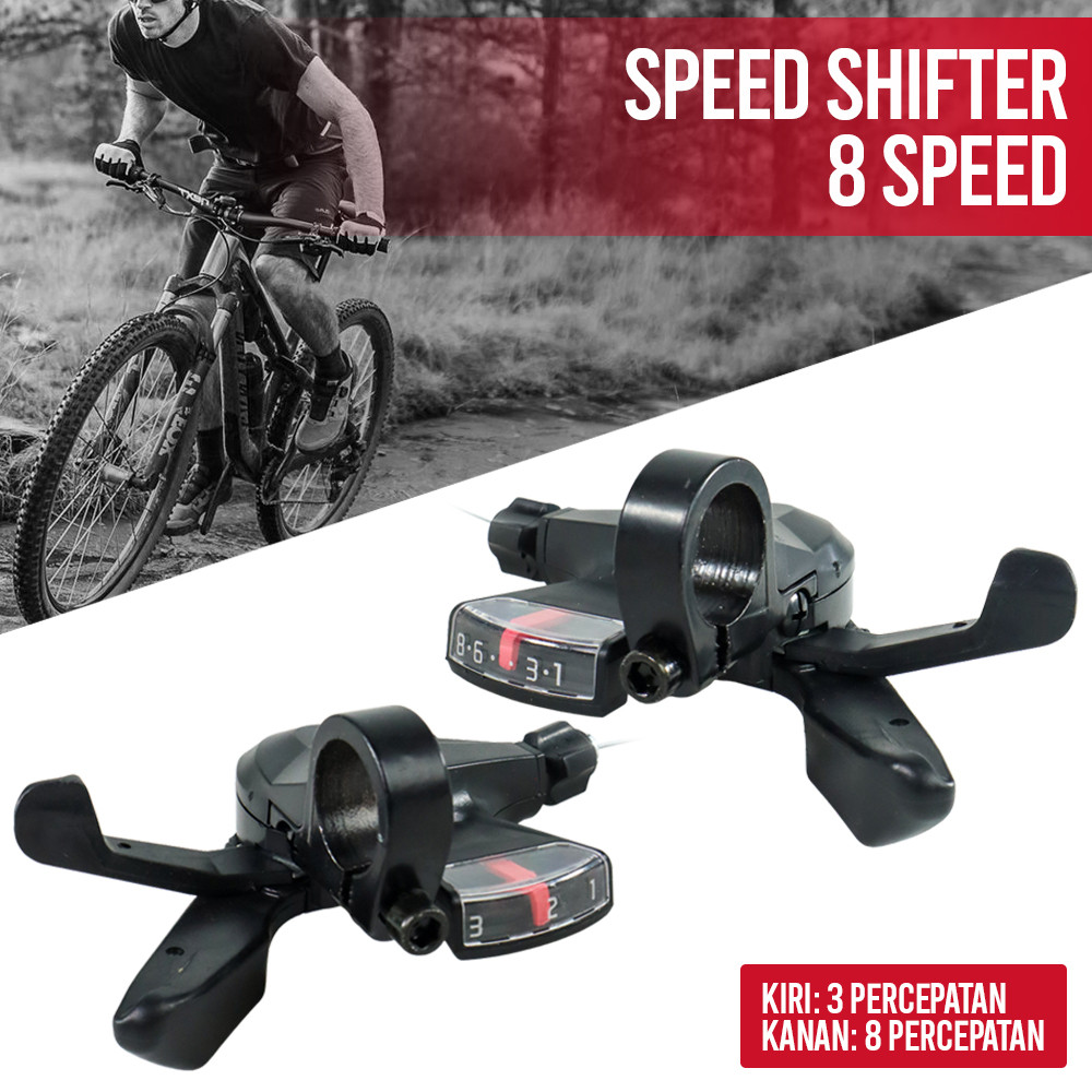 2 PCS Advent Speed Shifter Trigger Sepeda 8 Speed -Tuas Gigi Sepeda 8 Speed Kuat - Shifter Sepeda Gu