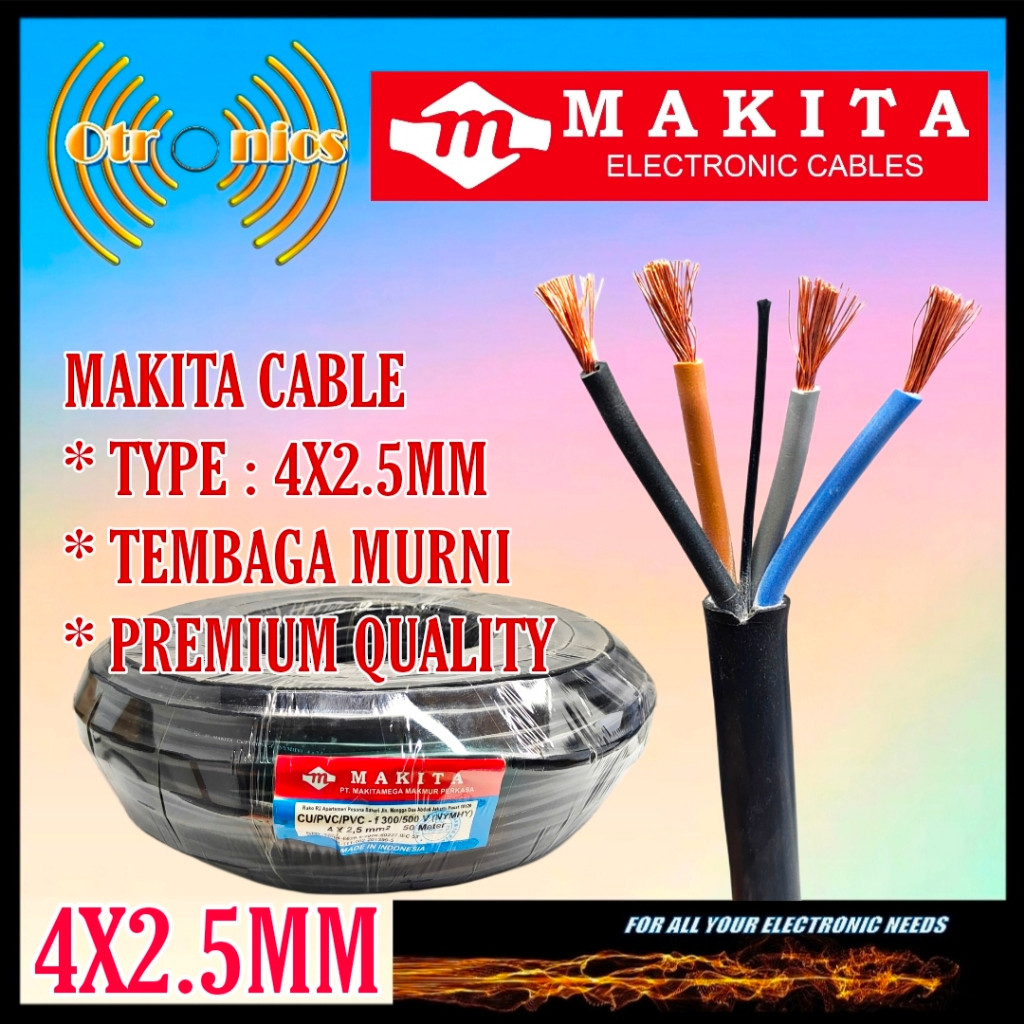 Makita Kabel Audio Speaker 4X2.5mm Tembaga Murni (1roll)