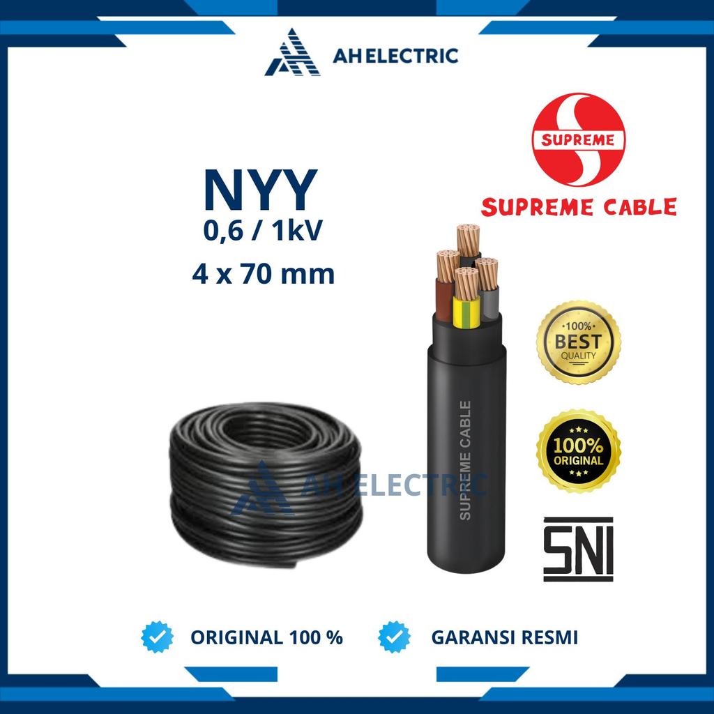 Supreme Kabel NYY 4x70 mm / 4 x 70 mm | Eceran | Meteran | Original