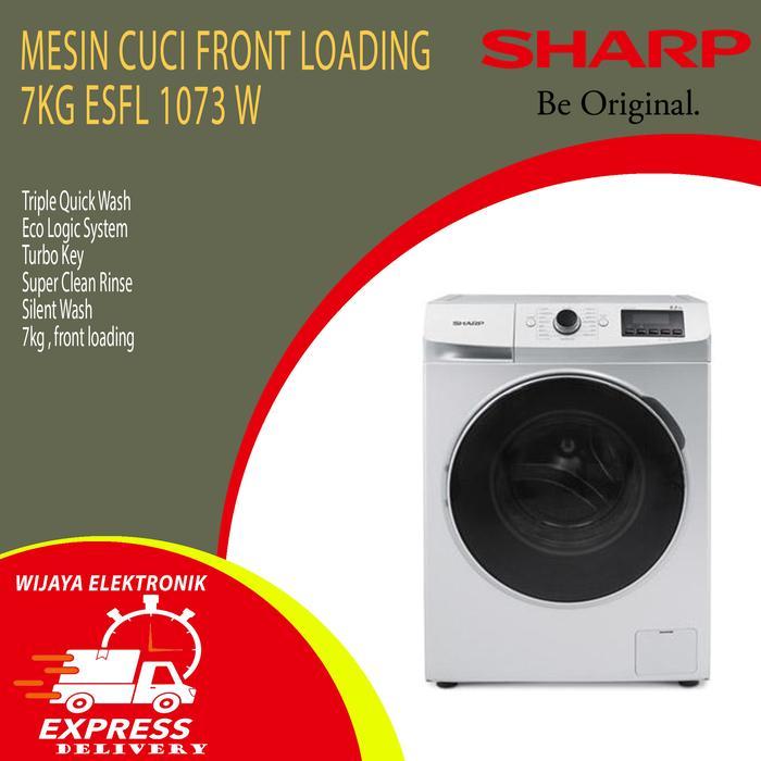 MESIN CUCI FRONT LOADING SHARP ESFL1073W
