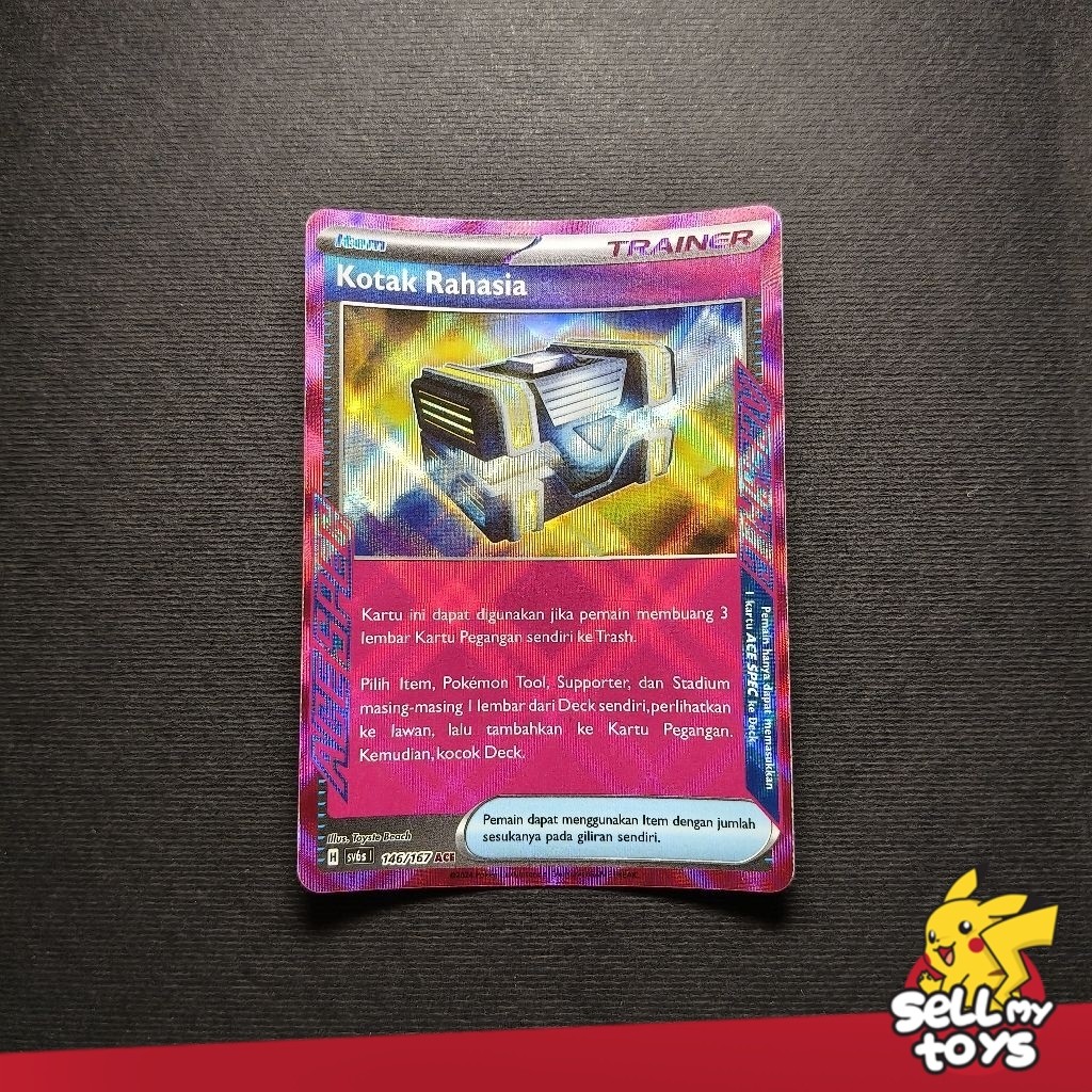 POKEMON TCG Indonesia - Trainer Card Kotak Rahasia sv6s 146/167 ACE
