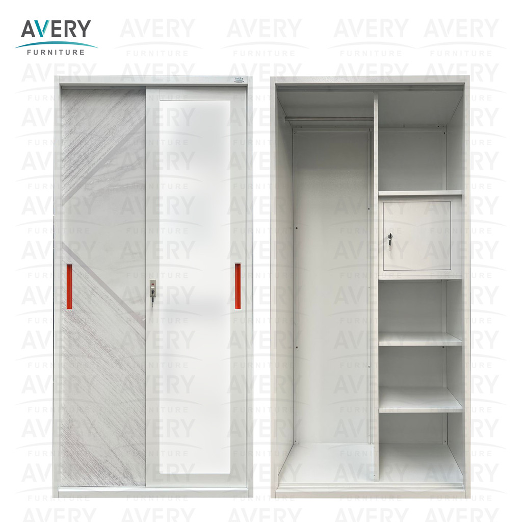 Avery - HMGN-900SL - Lemari Pakaian Besi  2 Pintu Sliding
