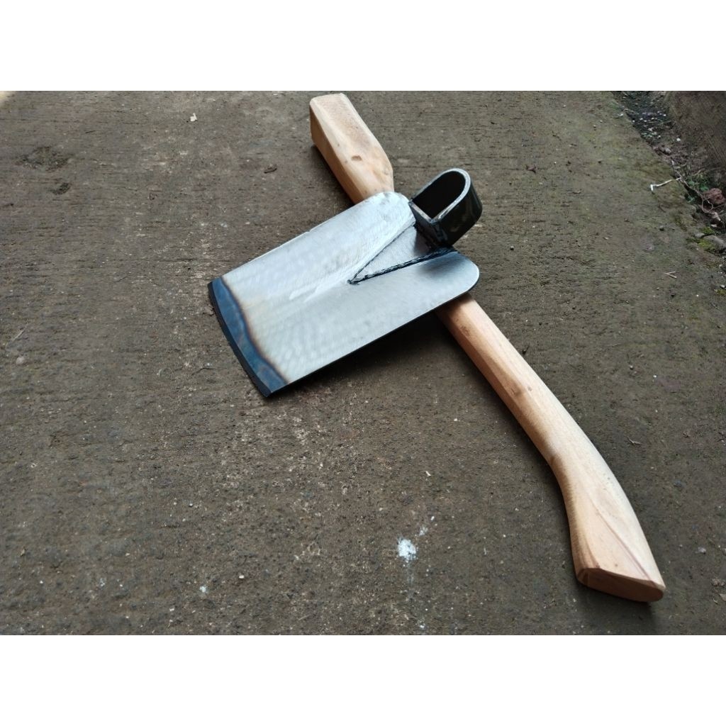 Cangkul Sawah Baja Putih Sepuhan Cangkul Anti Lengket