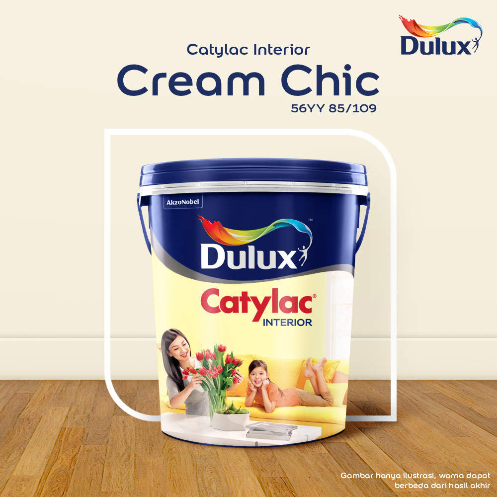 CAT TEMBOK CREAM CHIC DULUX CATYLAC INTERIOR - 25KG56YY 85/109 CAT TEMBOK DULUX CATYLAC