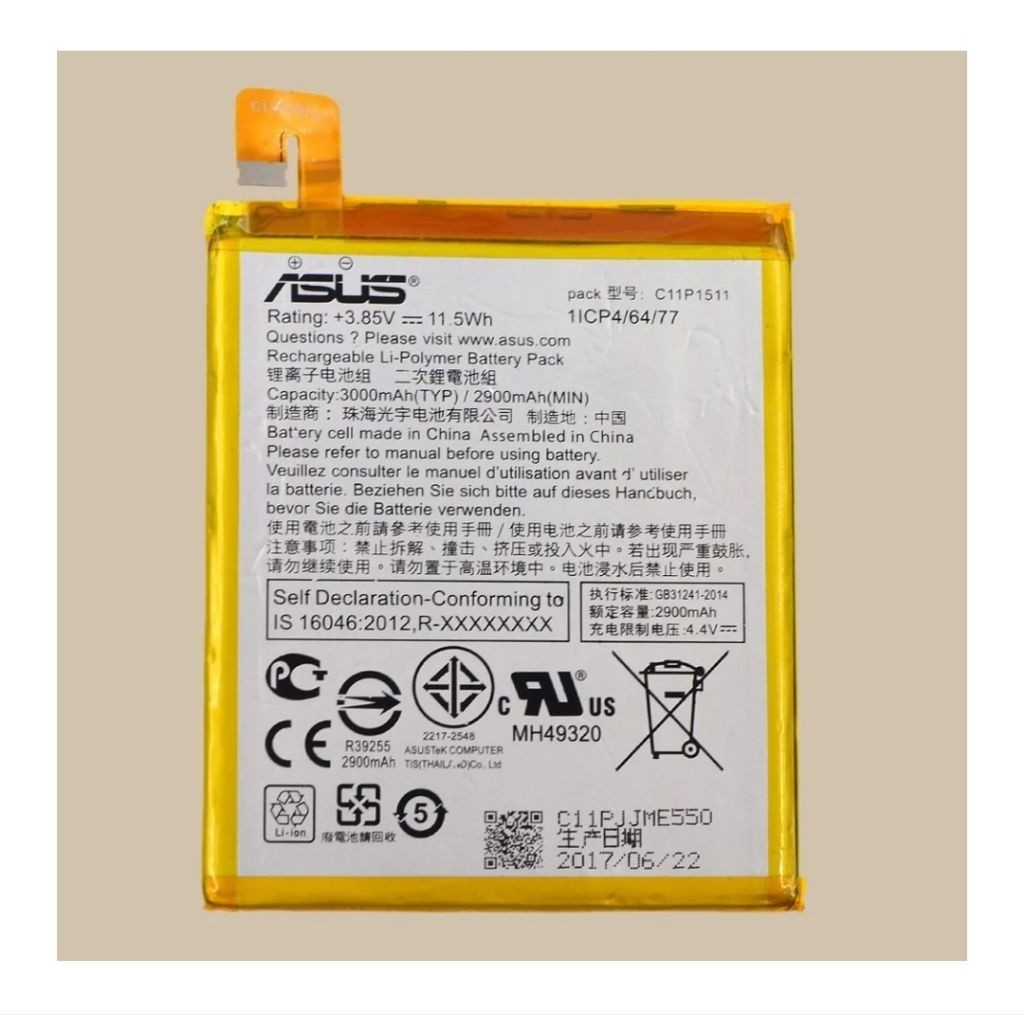 Asus Zenfone 3 ZE552KL Battery Orignal (Model-C11P1511)Orijinall