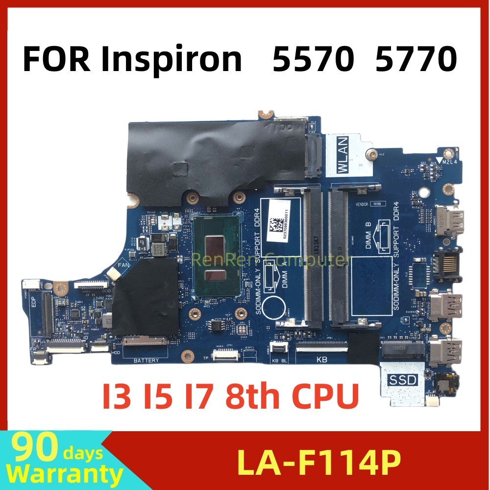 CAL60 LA-F114P For DELL piron 15 5570 5770 Laptop Motherboard -0NM2C6 0NM2C6 NM2C6 -0F7MCJ F7MCJ I3 