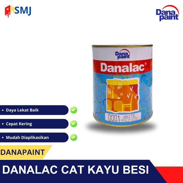 Danapaint Danalac - Cat Minyak Kayu dan Besi /  Cat Kayu / Cat Besi - PUTIH GLOSS