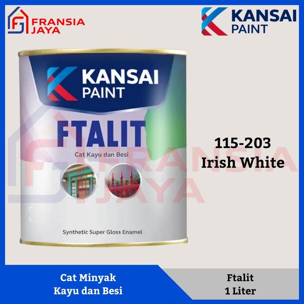 Kansai Ftalit 1 Kg KF 203 Irish White Cat Minyak Besi dan Kayu Paint