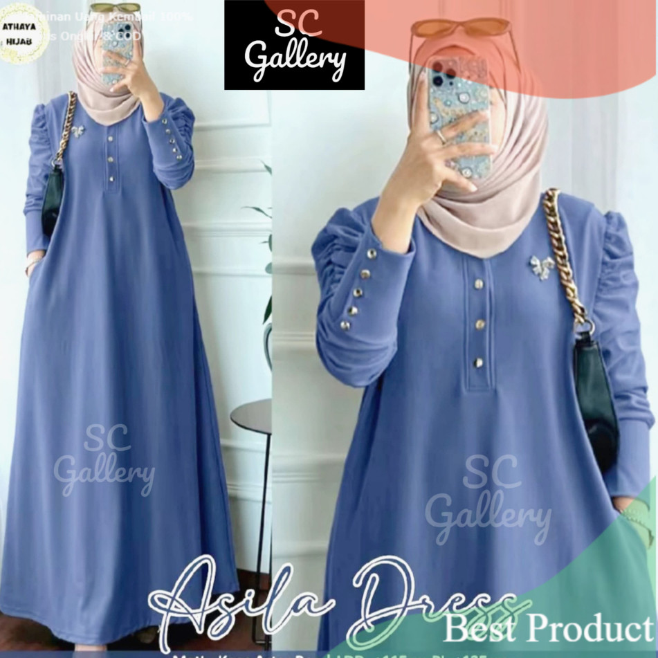 SG - Gamis Knit Rib Osaka  - Dress Wanita Terbaru 2026 - Gamis Maxy Lebaran Busui Friendly- pakaian 