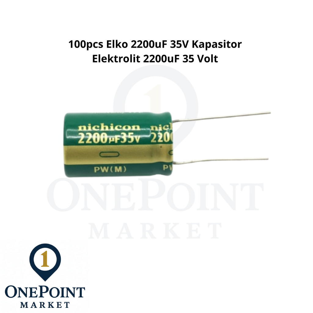 100pcs Elko 2200uF 35V Kapasitor Elektrolit 2200uF 35 Volt
