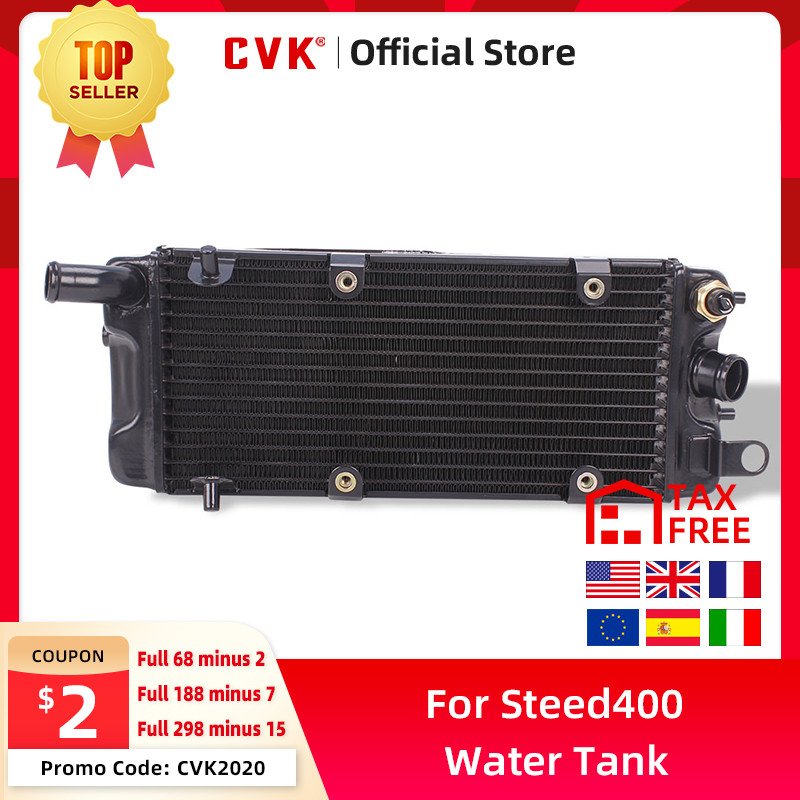 Tangki Air Pendingin Radiator Aluminium CVK untuk Honda Steed400 Steed600 XLV400 XLV600 XLV VT Steed