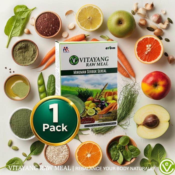 Vitayang Raw Meal KK, Sereal Raw Food Korea, Organic BPOM HALAL - 1 Box, Paket