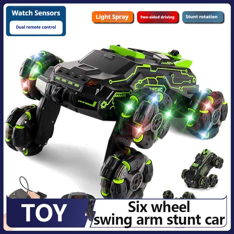 Six Wheel Swing Arm Stunt Vehicle Gesture Induction Deformation Remote Control Vehicle Remote Drift 