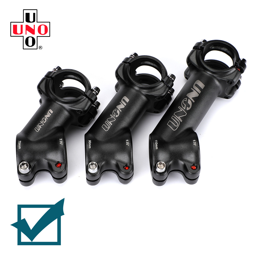 Batang Stang Sepeda UNO UltraLight untuk Sepeda Gunung dan Jalan Raya, 31.8mm, Sudut 35 Derajat, Pan
