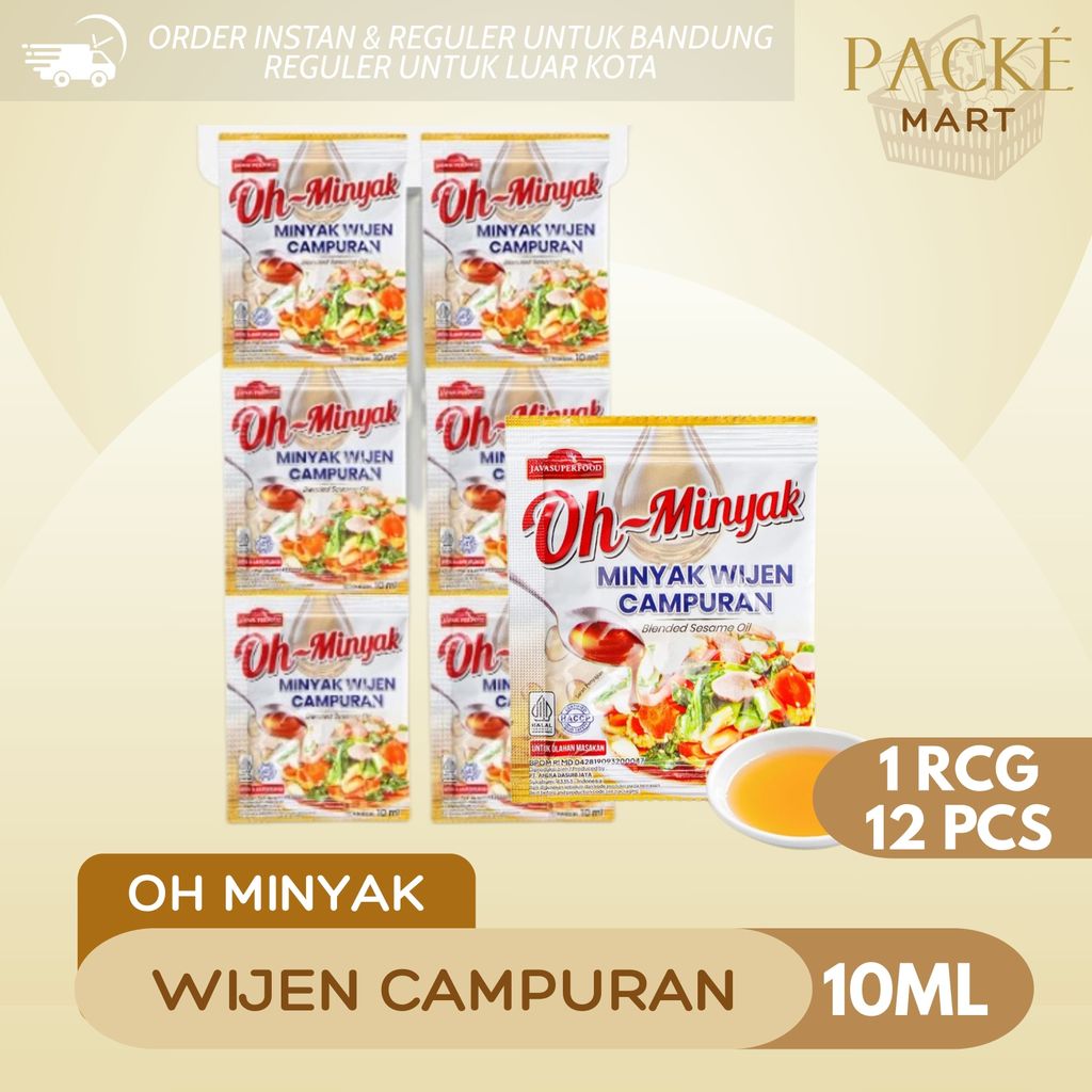 Oh Minyak Wijen Campuran 10ml - 1 RENCENG / 12 PCS / Blended Sesame Oil / Minyak Wijen Sachet