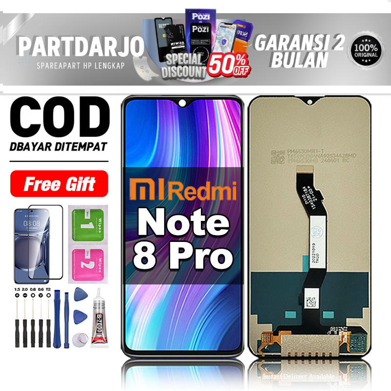 LCD Redmi Note 8 Pro Fullset hp layar Touchscreen untuk Glass Touch Screen Digitizer COD -original f