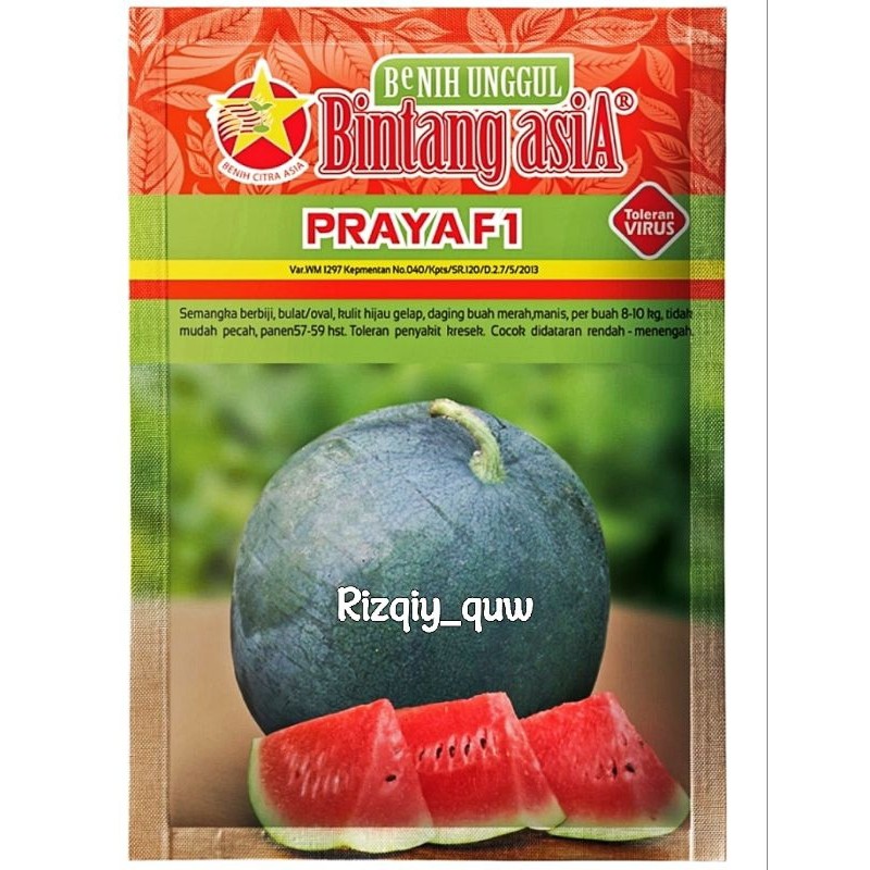 PRAYA F1/ BINTANG ASIA/BENIH SEMANGKA MERAH/ BERBIJI/20gram