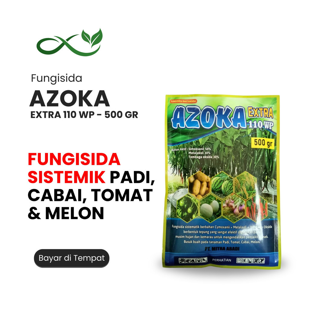 AZOKA Extra 110 WP 500 Gram Fungisida Sistemik Padi, Cabai, Tomat & Melon