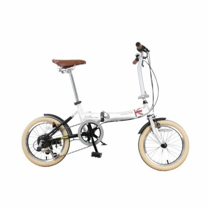Sepeda Lipat London Taxi 16 Inch - Putih