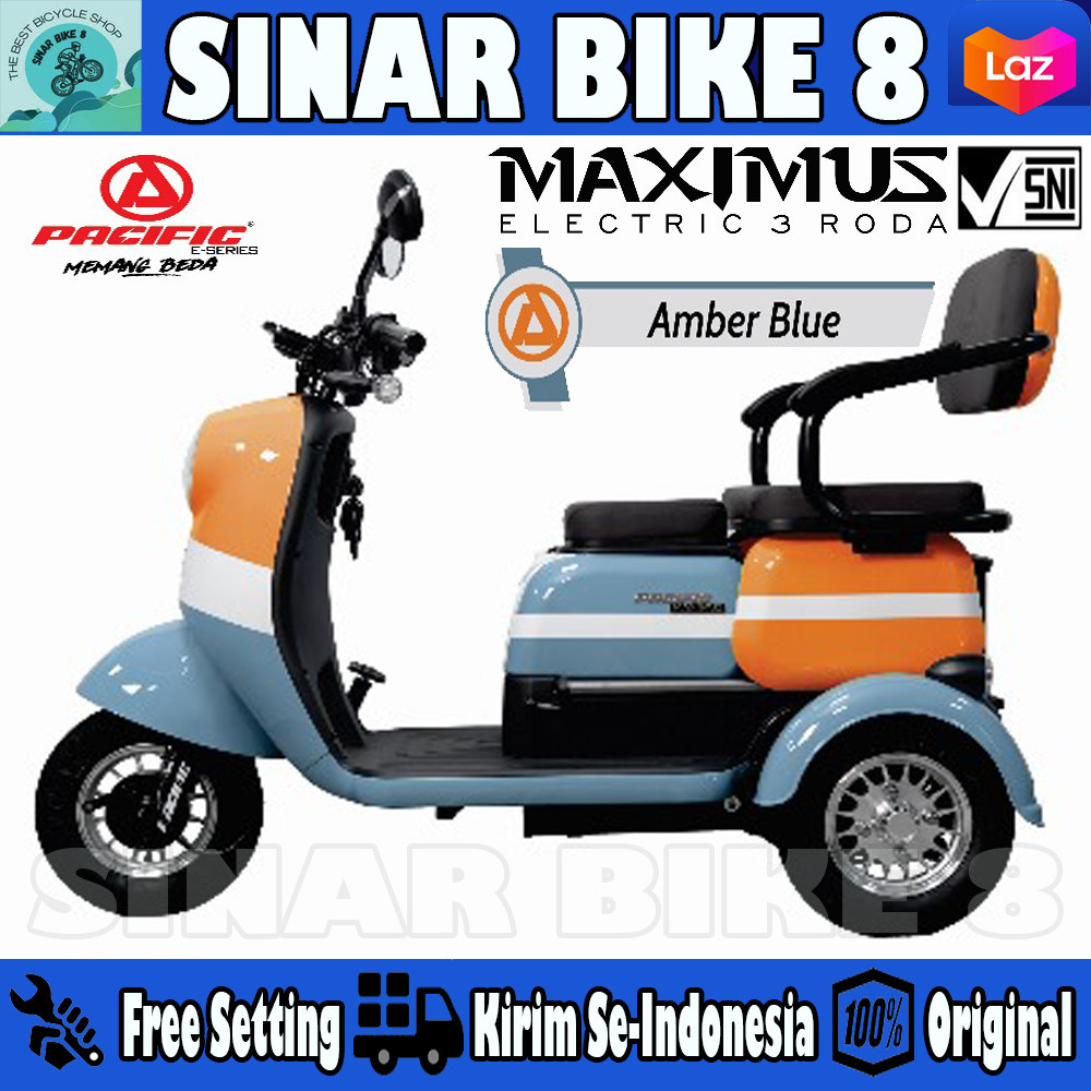 Sepeda Listrik Electric Bike EXOTIC  MAXIMUS 650 Watt By Pacific E-Bike Roda 3