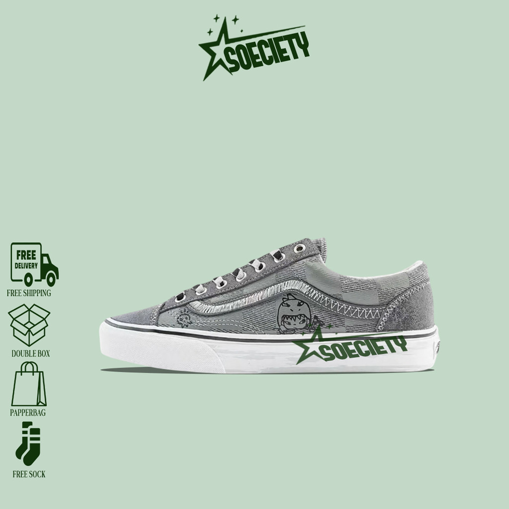 Vans Old Skool Style 36 HIRONO Grey Black Denim