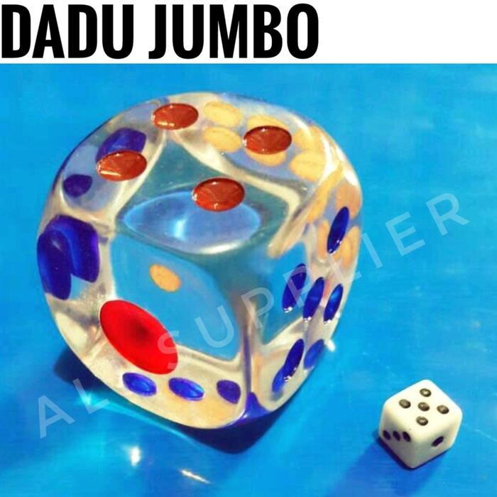 Dadu Jumbo Dadu Jumbo Transparan / Dadu Mainan / Transparent Dice / Toy Dice / Mainan Dadu / Rare it