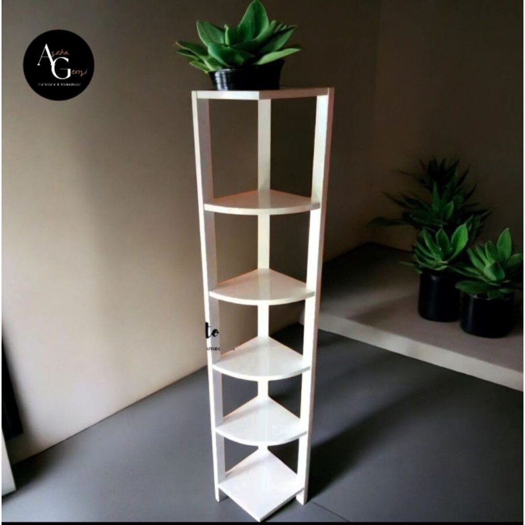 Rak bunga sudut/Rak pojok ruang tamu/Rak susun Minimalis