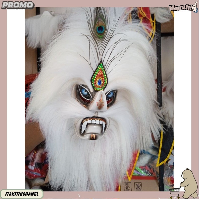 topeng ganong/ganongan termurah/ganongan mata kaca/ganongan putih ITK -55