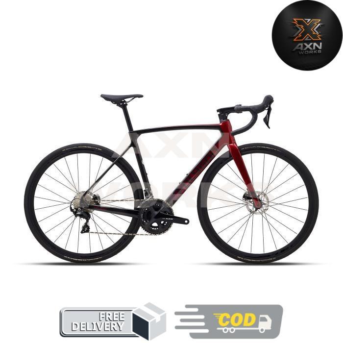 Polygon Strattos S7D [700C] Sepeda Balap Outdoor ACX Frame Full Carbon Fork Shimano 105 2x12 Speed -