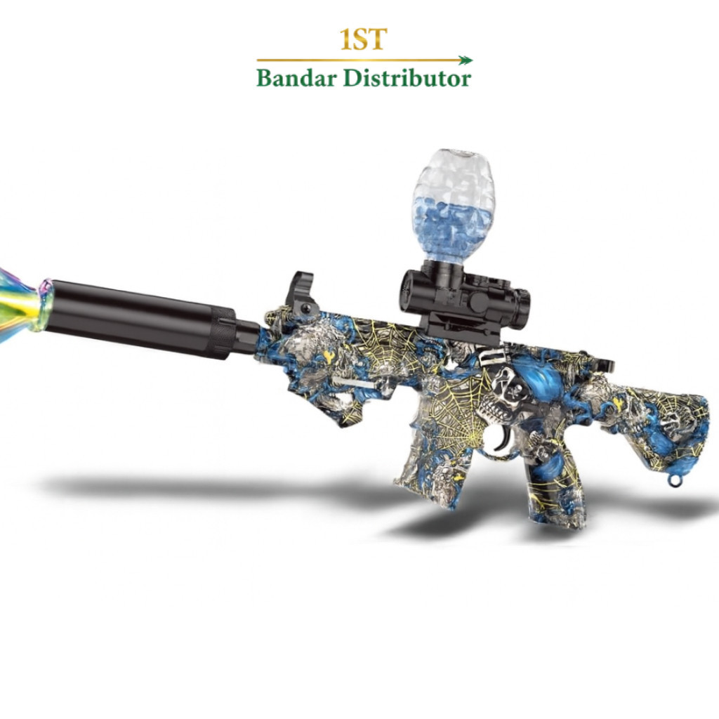 Mainan Anak D-6650/WH82-4 M416 GEL BLASTER Mainan Tembakan Bal Elektrik M416 Lampu AmanLengkap