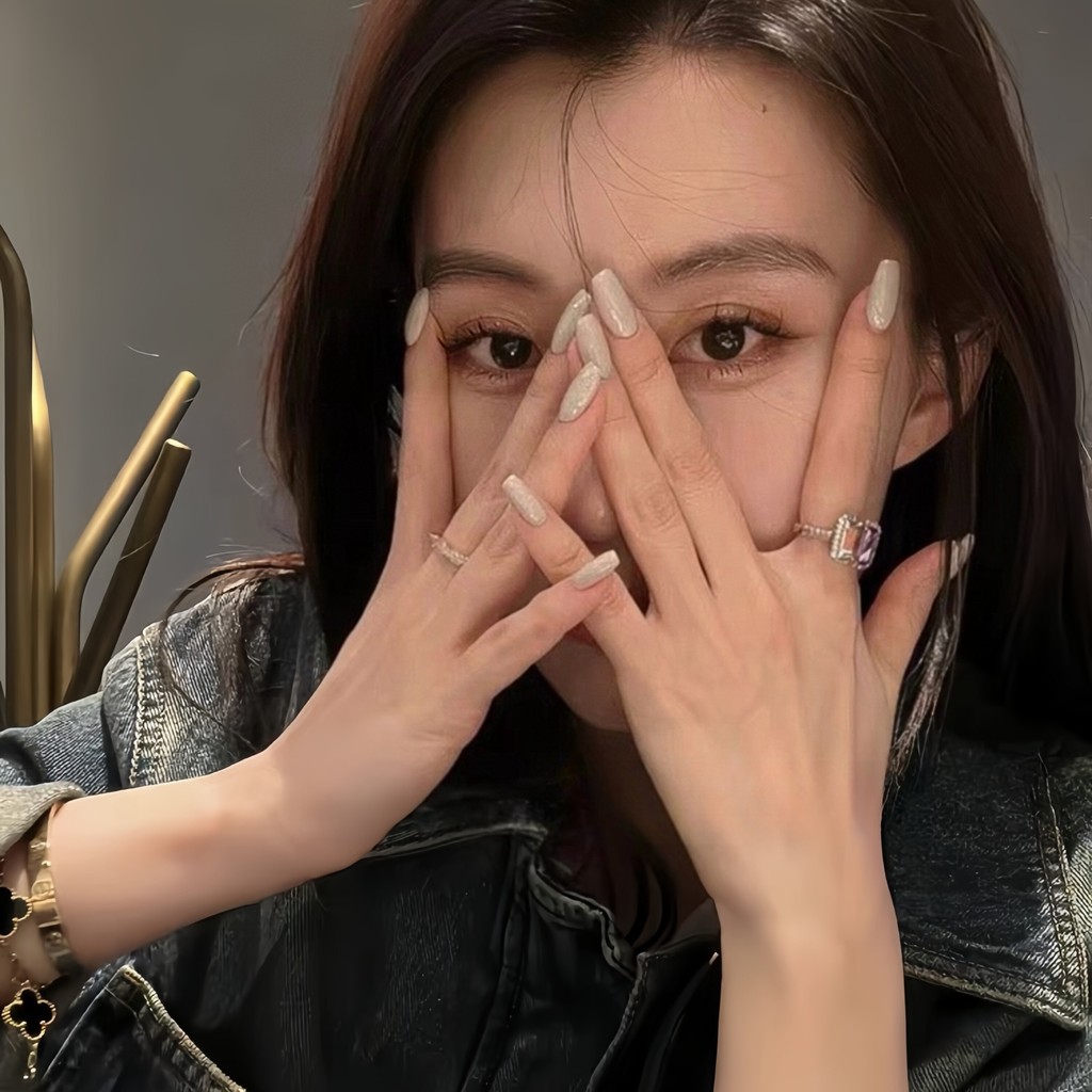 Perempuan Press on Nails Aesthetic Panjang Lengkap Free Lem Jely Terlaris CANTIK FASHION ACRYLIC FAK