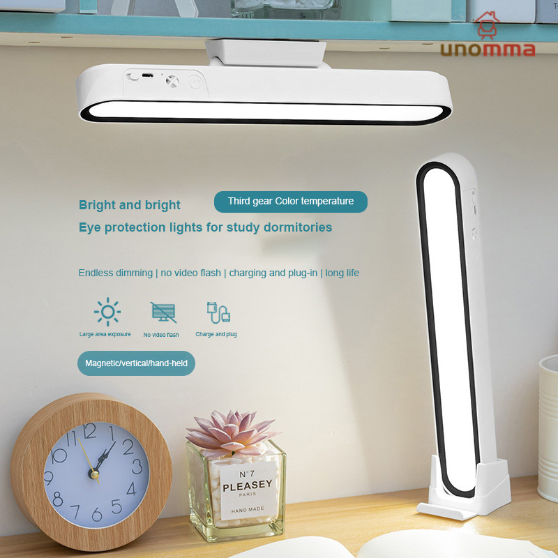 Rechargeable Bedside Lamp LED Eye Protection Desk Lamp Student Dormitory Magnetic Lamp