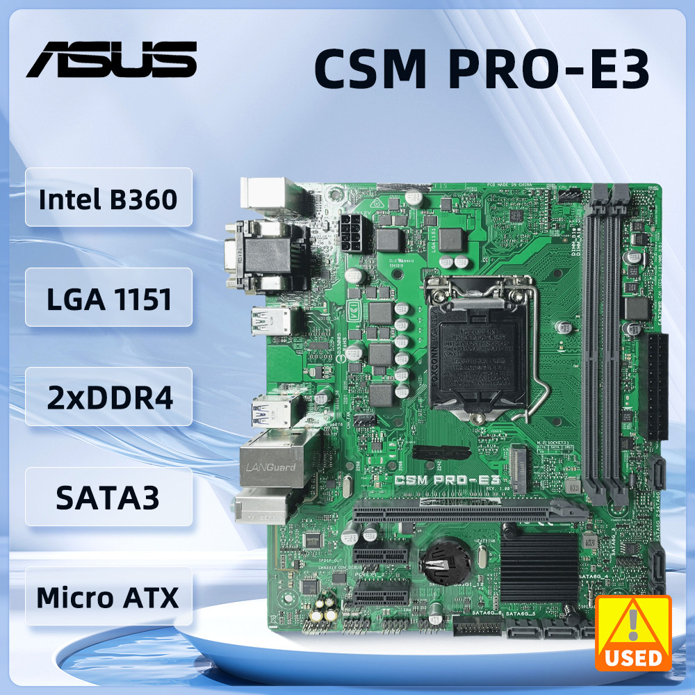 ASUS CSM PROE3 Motherboard LGA 1151 Intel B360 DDR4  32GB M2 support Core i38300 9100F 8600 8400 940