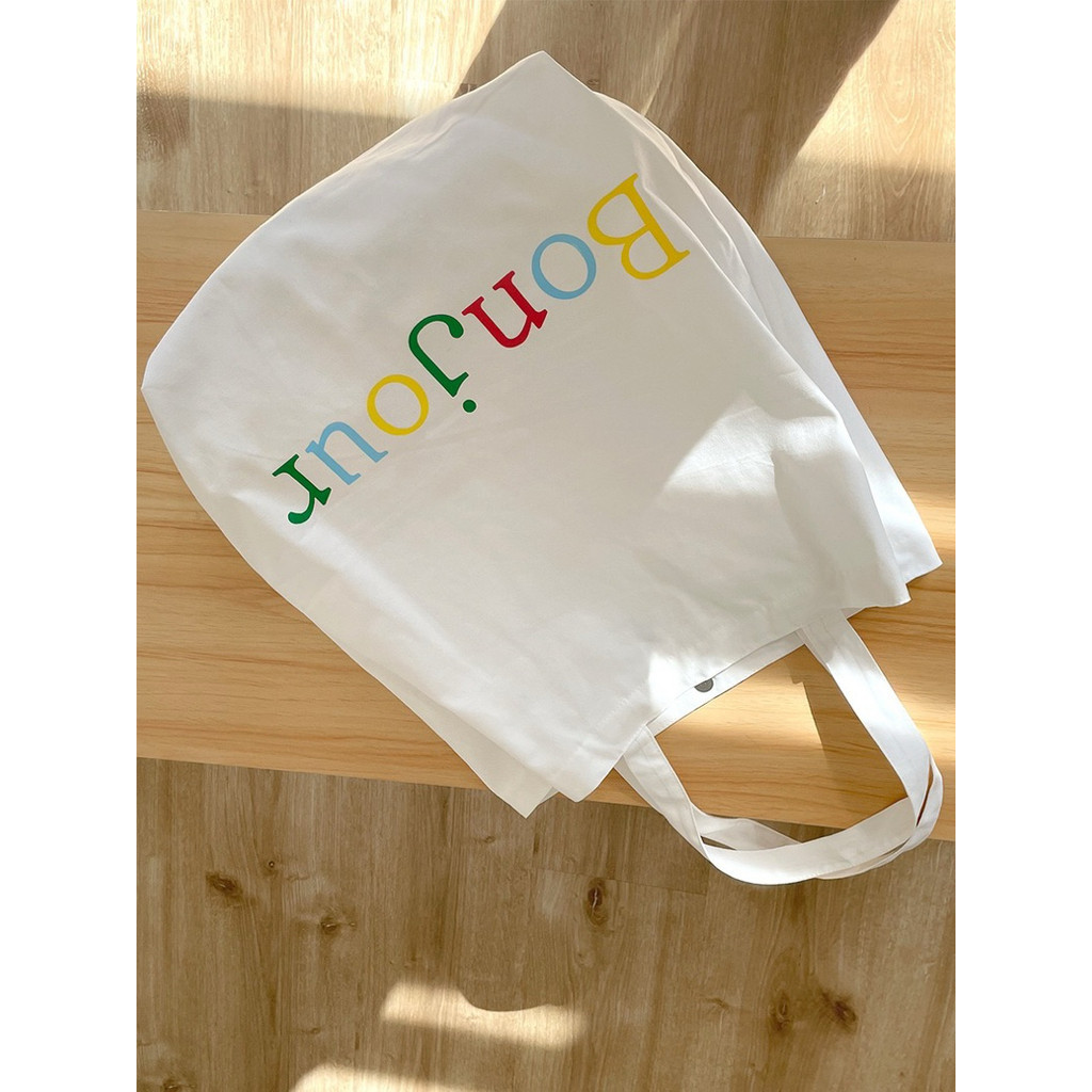 Cute Bonjour Tote Bag Bonjour Totebag Tas Besar Bag Tas Selempang Wanita Korean Style SImple Sling B