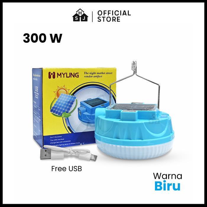 Hot Produk Lampu LED Emergency UFO + Senter Solar Panel 300w 400w 500w Lampu Darurat Terang Led Lamp