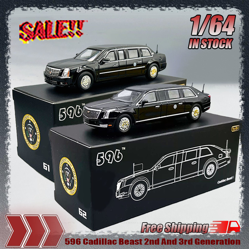 New In Stock 596 1:64 Cadillac Us President Car Beast 2nd And 3rd Generation Simulation Alloy Car Mo