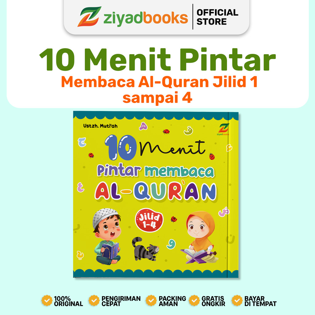 Buku Belajar Al-Quran - 10 Menit Pintar Membaca Al-Quran - Buku Hijaiyah Anak