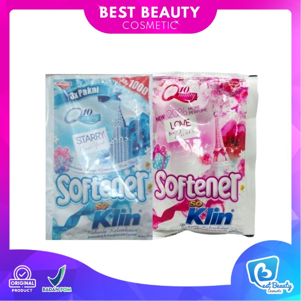 SoKlin Softener Sachet 65ml So Klin Sachet Renceng isi 12 Sachet | Best Beauty Cosmetic