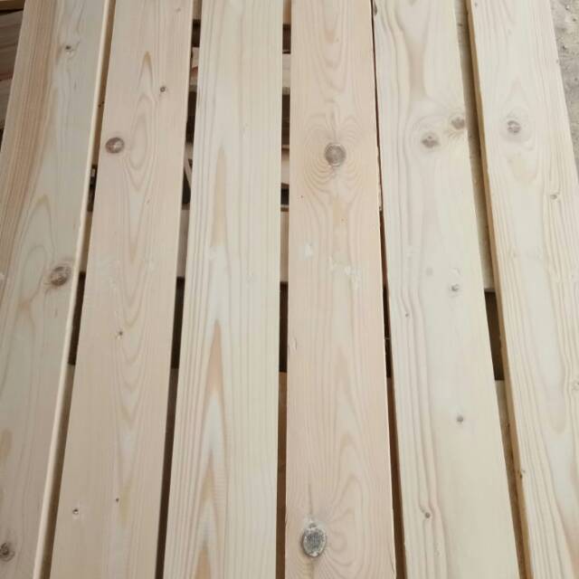 New Kayu papan jati belanda 120x9,5x1,5 sudah di amplas (satu ikat isi 6 batang rp 65.000)