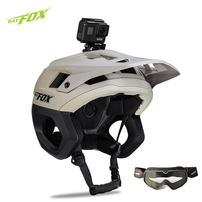 BATFOX NEW 3/4 Bike Helmet Half Helmet Mountain Bike Race Integrated Ear Protection Off Road Bicycle