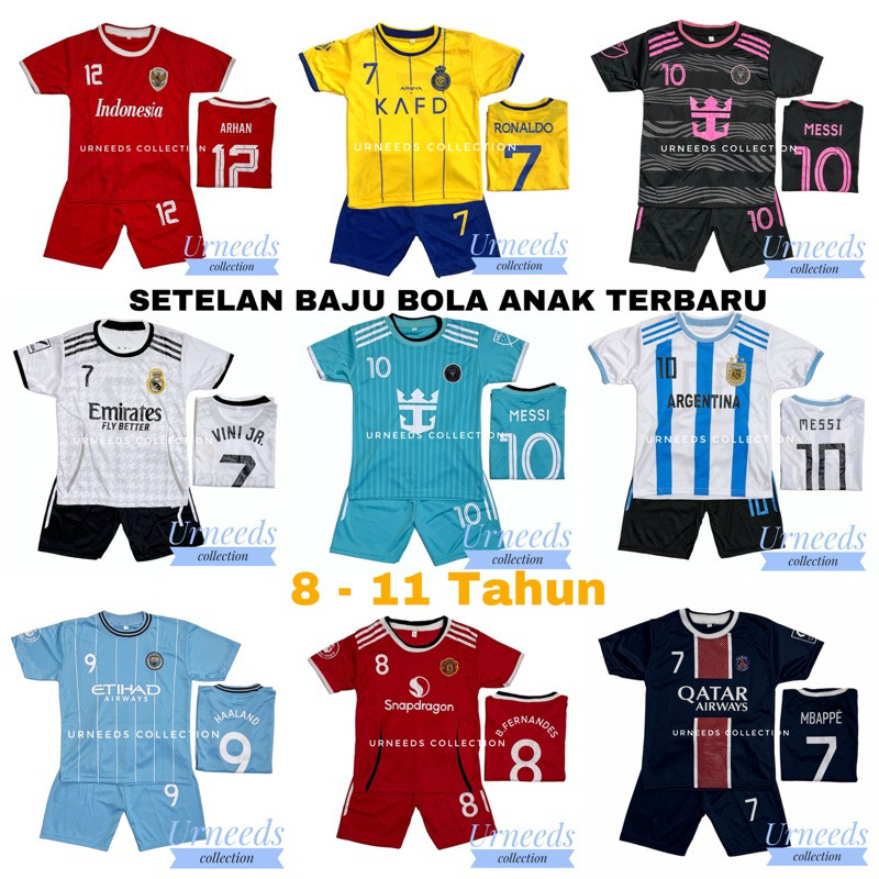 COD / BAJU BOLA ANAK UMUR 8-11 TAHUN / SETELAN KAOS FUTSAL ANAK TERBARU 2024 / SET JERSEY ANAK LAKI 