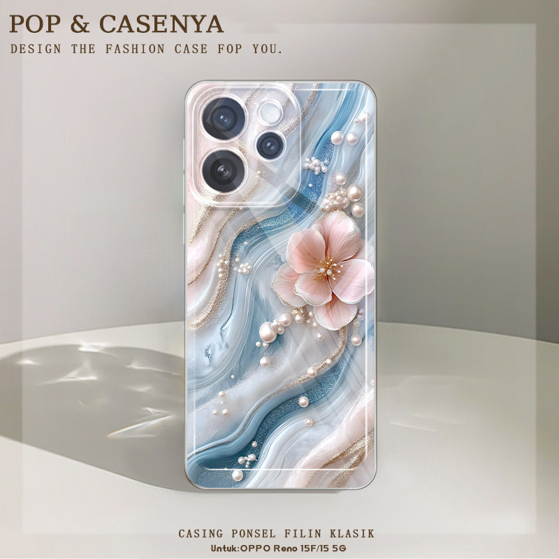 Bunga Mutiara yang Bersinar Untuk Terbaru Case Hp OPPO Reno 15F 15 5G Soft Casing OPPO Reno 15F 15 5